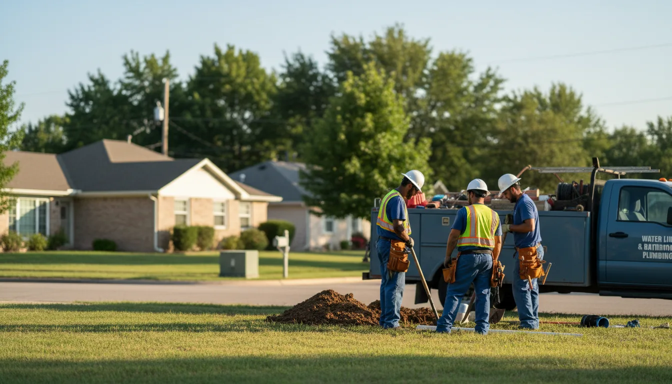 Residential water line and bathroom plumbing service in Calverton, NY